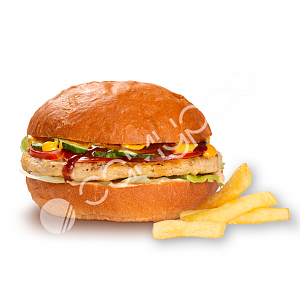 Бургер с куриной котлетой