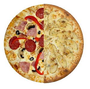 ПИЦЦА ДВА ВКУСА : 1/2 Верона + 1/2 Горгонзола с грушей